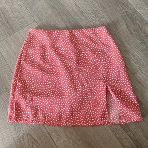 shein dusty pink fitted mini skirt, size xs (fits a small). open to offers.